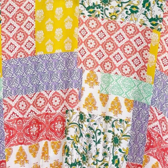 Tolani Collection Raelyn Patchwork Boho Kimono Swim CoverUp Size LP Large Petite - Picture 9 of 13